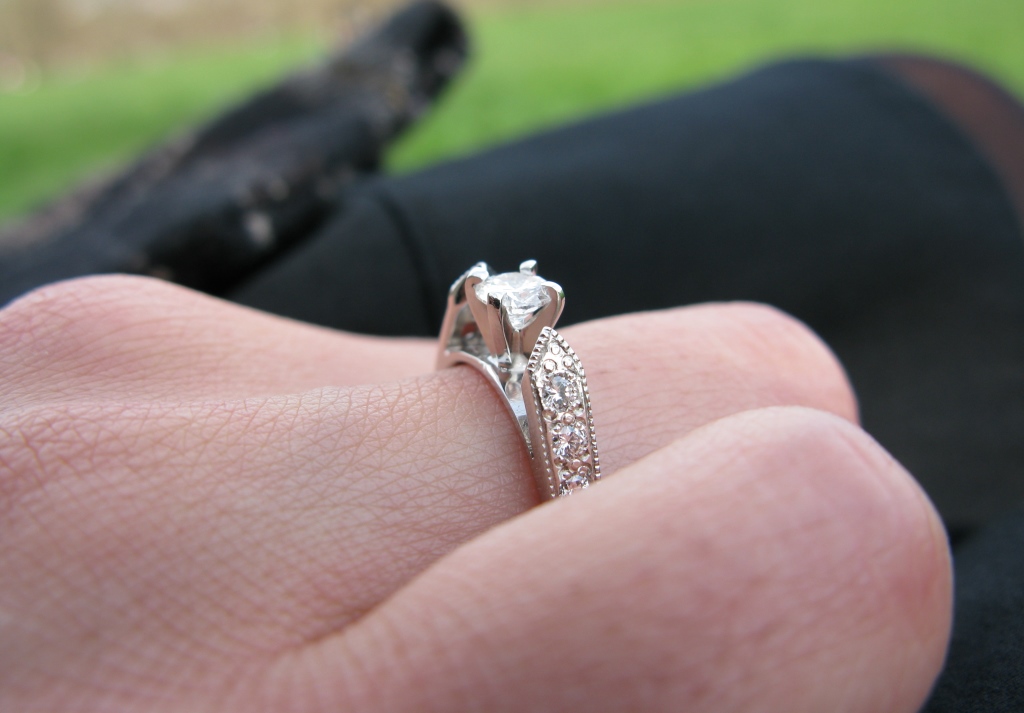 silver diamond ring