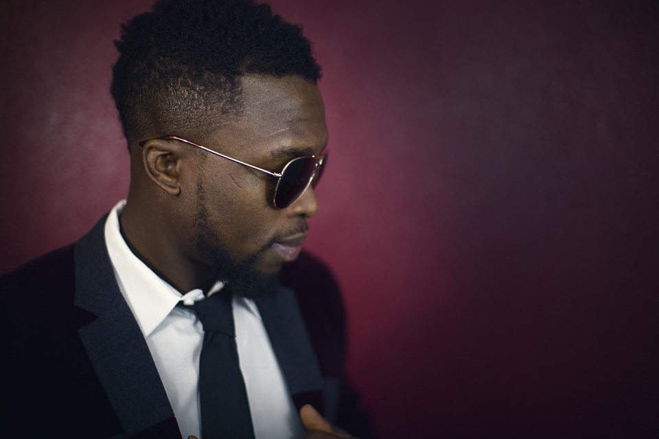 black man on a suit
